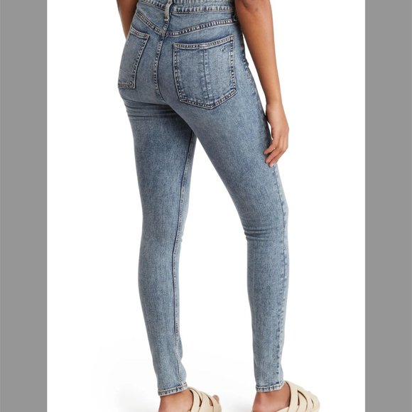 🌺 SOLD rag & bone Nina Highrise Skinny Farrow Button Fly - Picture 2 of 12